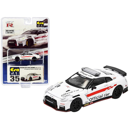Nissan GT-R (R35) Nismo RHD (Right Hand Drive) "Official Car" White Limited Edition to 1200 pieces "Special Edition" 1/64 Diecast Model Car by Era Car-Era Car-ModelCars.com