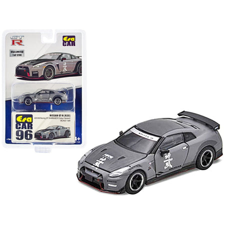 Nissan GT-R (R35) RHD (Right Hand Drive) Kamikaze R Gray "Advan Racing GT" Limited Edition to 1200 pieces Worldwide 1/64 Diecast Model Car by Era Car-Era Car-ModelCars.com