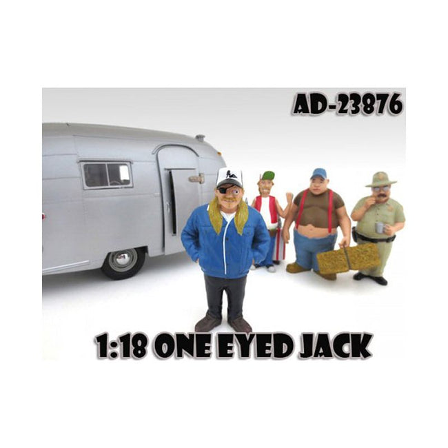 One Eyed Jack "Trailer Park" Figure For 1:18 Scale Diecast Model Cars by American Diorama - American Diorama - ModelCars.com