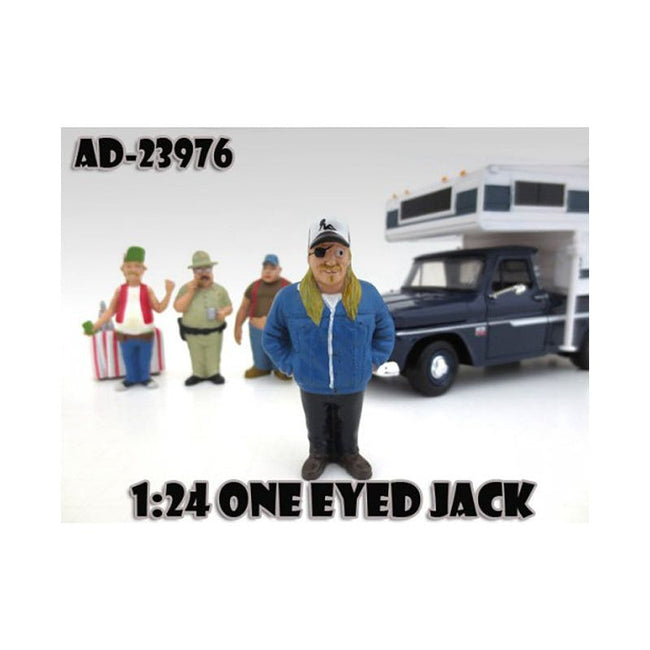 One Eyed Jack "Trailer Park" Figure For 1:24 Diecast Model Cars by American Diorama-American Diorama-ModelCars.com