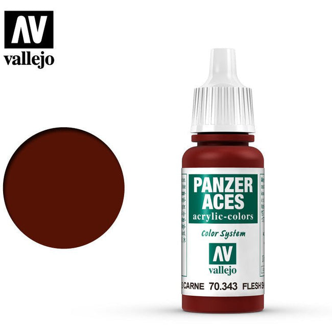 Panzer Aces Vallejo Flesh Shadows 70343 for painting miniatures - Vallejo - ModelCars.com