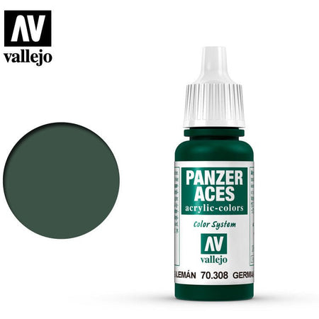 Panzer Aces Vallejo Green Tail Light German 70308 for painting miniatures - Vallejo - ModelCars.com