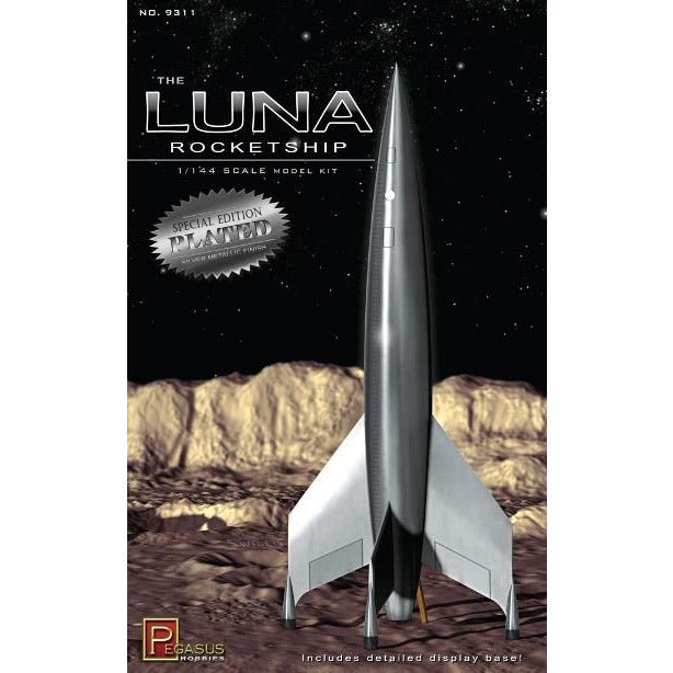 Pegasus 1/144 Silver Plated Luna Rocketship-Pegasus-ModelCars.com