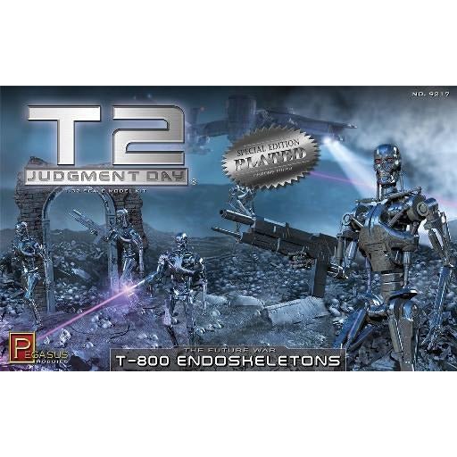 Pegasus 1/32 Chrome Plated T2 T - 800 Endoskeletons - Pegasus - ModelCars.com
