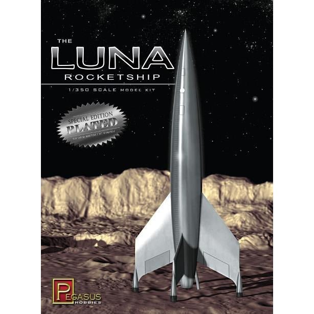 Pegasus 1/350 Silver Plated Luna Rocketship - Pegasus - ModelCars.com