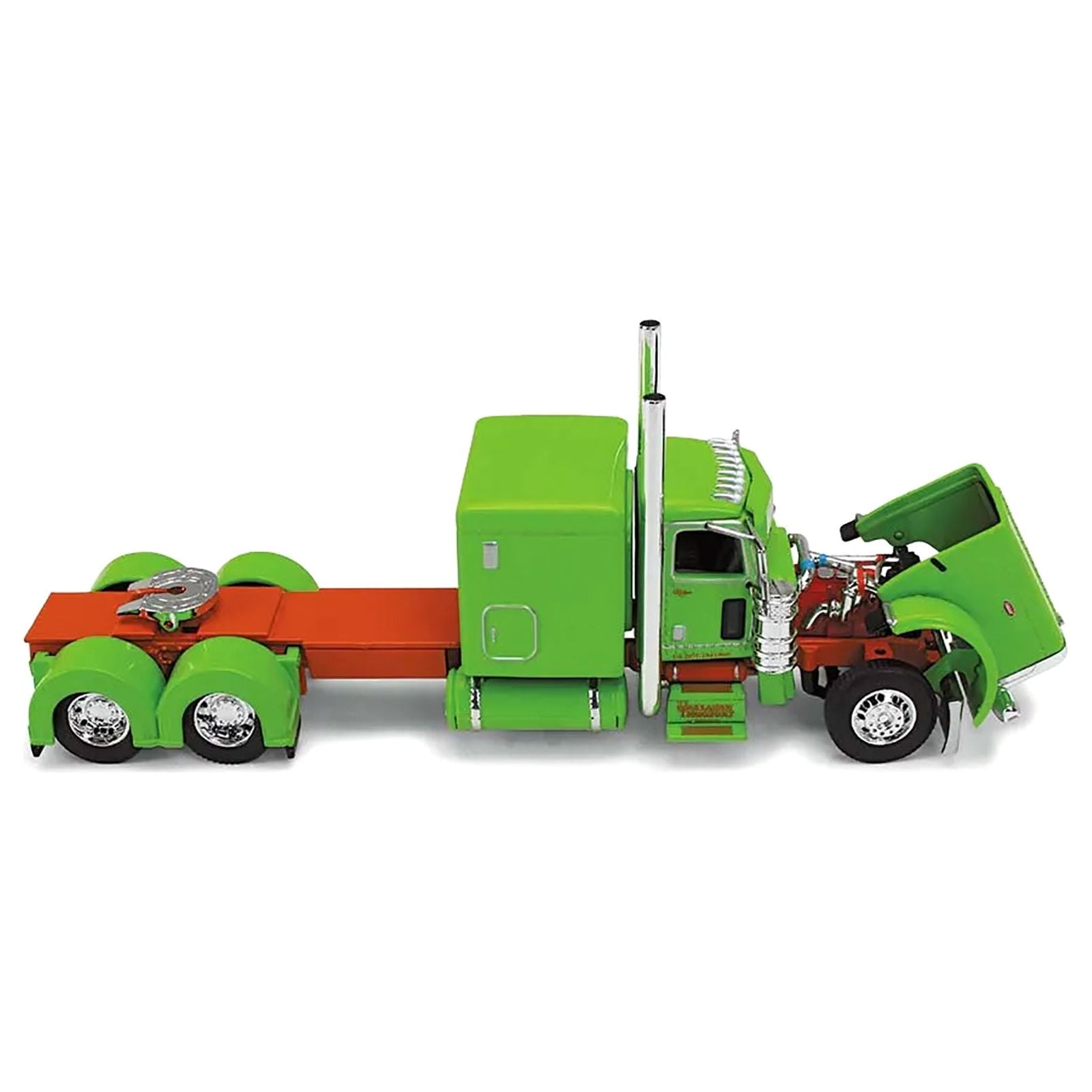 Peterbilt 389 with 63" Flat - Top Sleeper and 53' Utility Trailer "Hallahan Transport" Green "Big Rigs" Series 1/64 Diecast Model by DCP/First Gear - First Gear - ModelCars.com