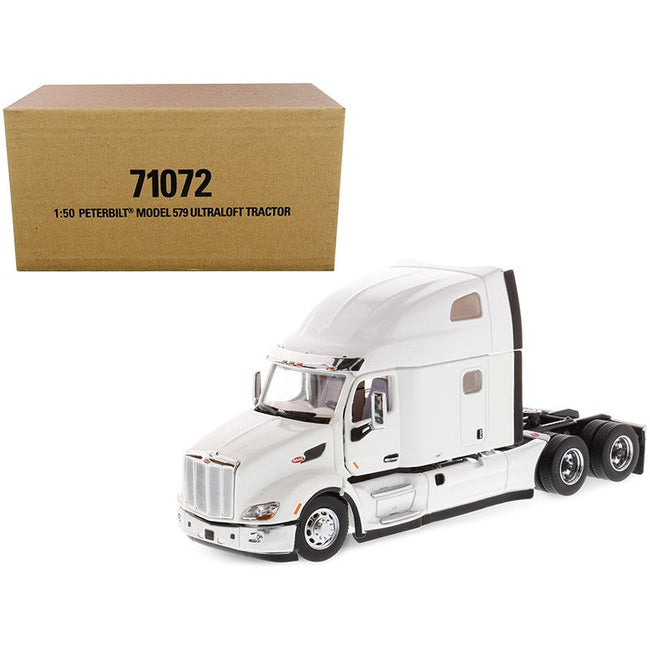 Peterbilt 579 UltraLoft Truck Tractor White "Transport Series" 1/50 Diecast Model by Diecast Masters - Diecast Masters - ModelCars.com