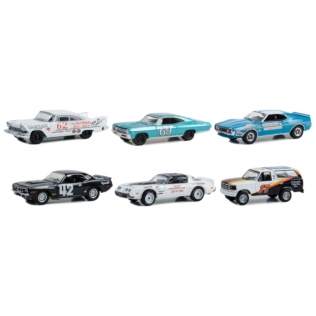 "Pikes Peak International Hill Climb" Series 1 Set of 6 pieces 1/64 Diecast Model Cars by Greenlight - Greenlight - ModelCars.com