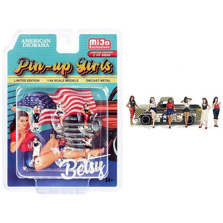 "Pin - Up Girls" 6 piece Diecast Figurines Set Limited Edition to 4800 pieces Worldwide for 1/64 Scale Models by American Diorama - American Diorama - ModelCars.com