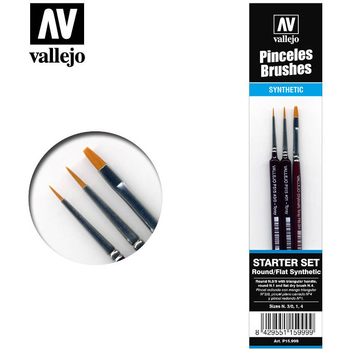 Vallejo Brushes - Starter set synthetic