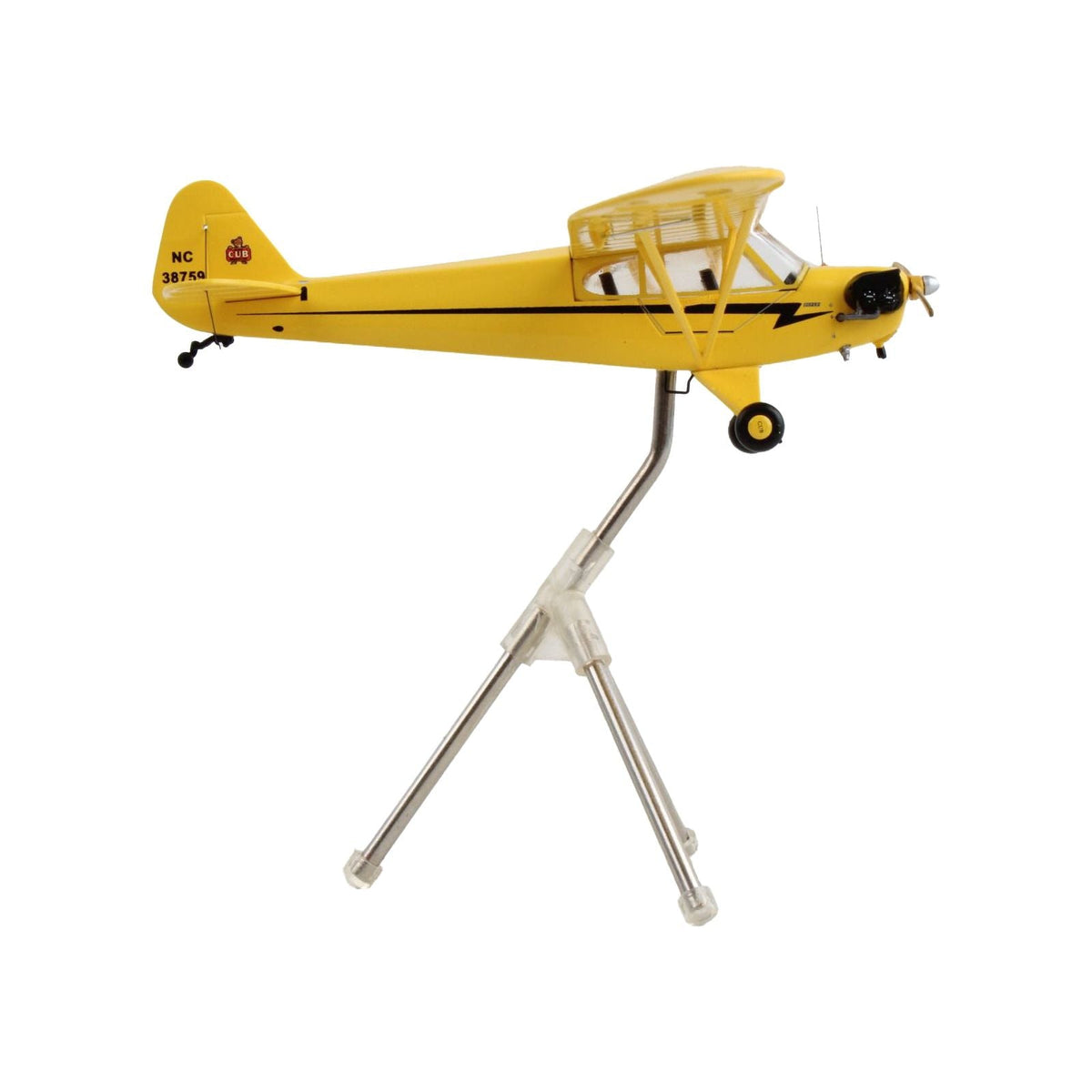 Piper J-3 Cub Light Aircraft "NC 38759" Yellow with Black Stripes "Gemini General Aviation" Series 1/72 Diecast Model Airplane by GeminiJets-GeminiJets-ModelCars.com