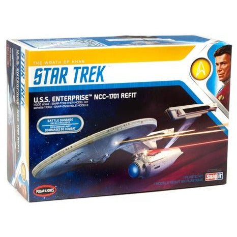 Polar Lights 1/1000 Star Trek U.S.S. Enterprise Refit Wrath of Khan EditionModel Kit - Polar Lights - ModelCars.com