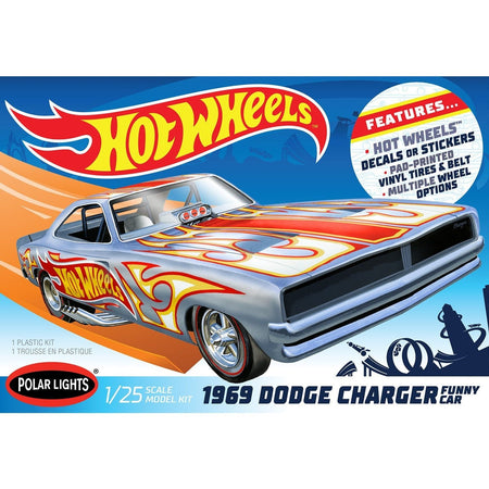 Polar Lights 1969 Dodge Charger Funny Car Hot Wheels 1/25 Scale Model Kit-Polar Lights-ModelCars.com