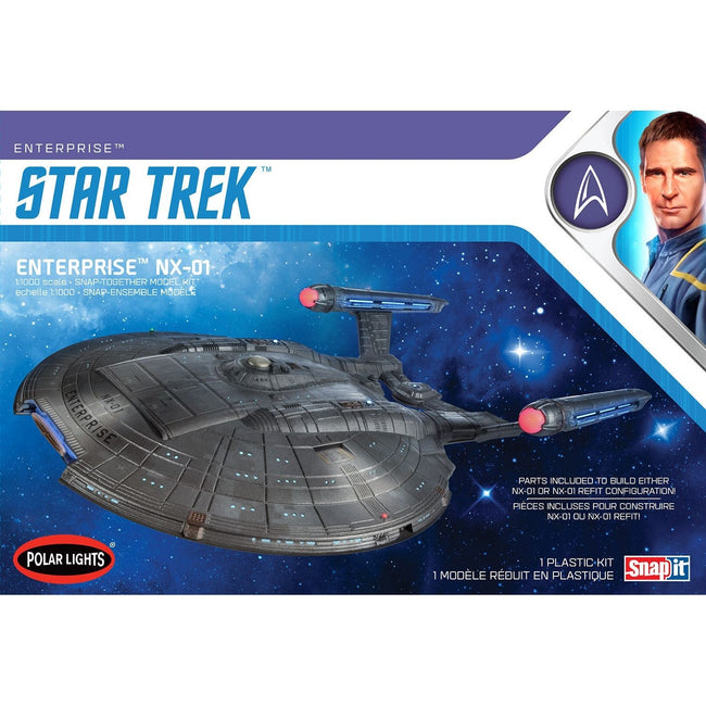 Polar Lights Star Trek NX-01 Enterprise (Snap) 1:1000 Scale Model Kit-Polar Lights-ModelCars.com
