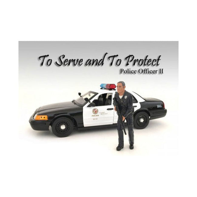 Police Officer II Figure For 1:18 Scale Models by American Diorama - American Diorama - ModelCars.com