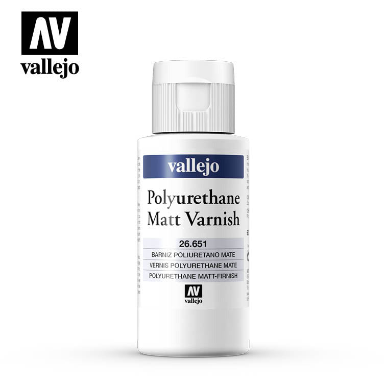 Polyurethane Matt Varnish, of superior resistance, by Vallejo.