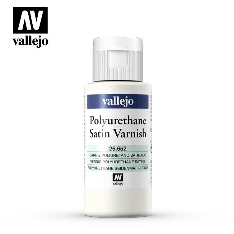 Polyurethane Satin Varnish, of superior resistance, by Vallejo.