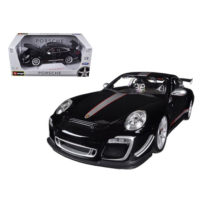 Porsche 911 GT3 RS 4.0 Black 1/18 Diecast Model Car by Bburago - Bburago - ModelCars.com