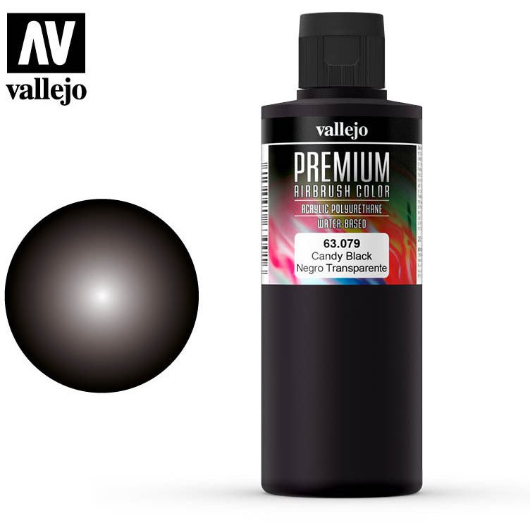 Premium Airbrush Color Vallejo Candy Black 63079 - Vallejo - ModelCars.com