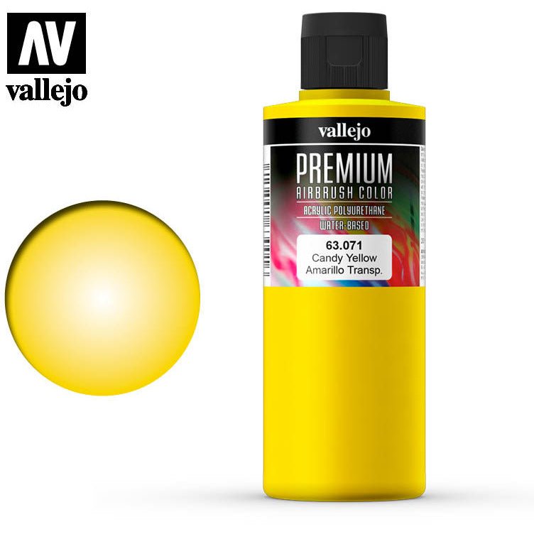 Premium Airbrush Color Vallejo Candy Yellow 63071 - Vallejo - ModelCars.com
