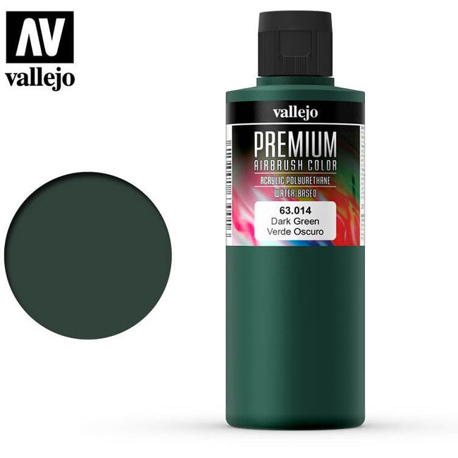 Premium Airbrush Color Vallejo Dark Green 62014 - Vallejo - ModelCars.com
