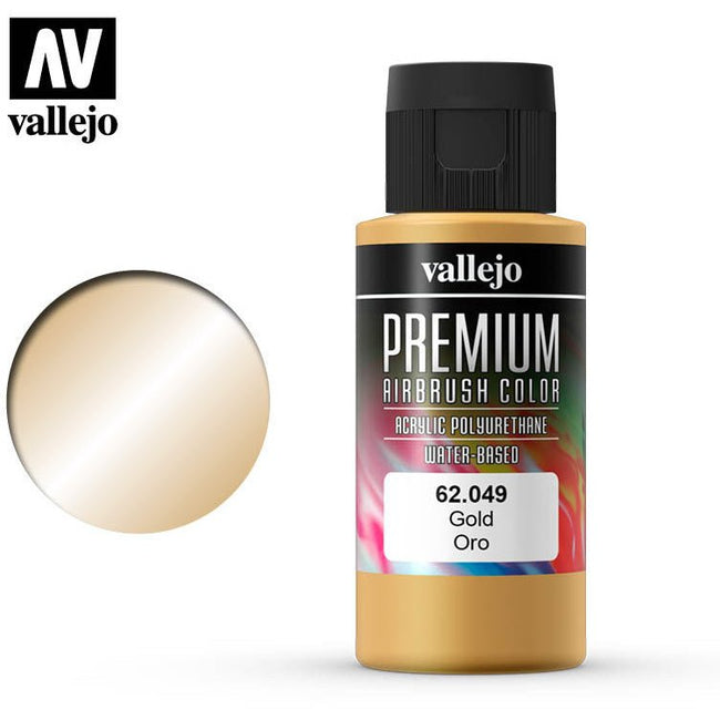 Premium Airbrush Color Vallejo Gold 62049 - Vallejo - ModelCars.com