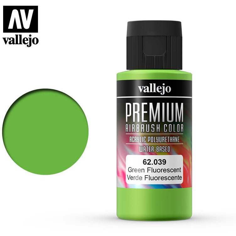 Premium Airbrush Color Vallejo Green Fluorescent 62039 - Vallejo - ModelCars.com