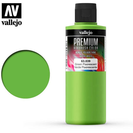 Premium Airbrush Color Vallejo Green Fluorescent 63039 - Vallejo - ModelCars.com