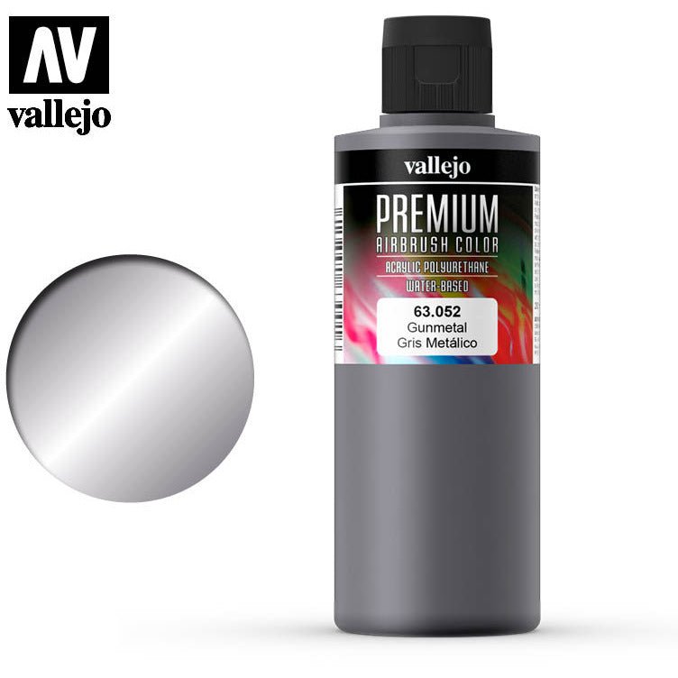 Premium Airbrush Color Vallejo Gunmetal 63052 - Vallejo - ModelCars.com