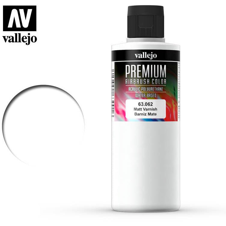 Premium Airbrush Color Vallejo Matt Varnish 63062 - Vallejo - ModelCars.com