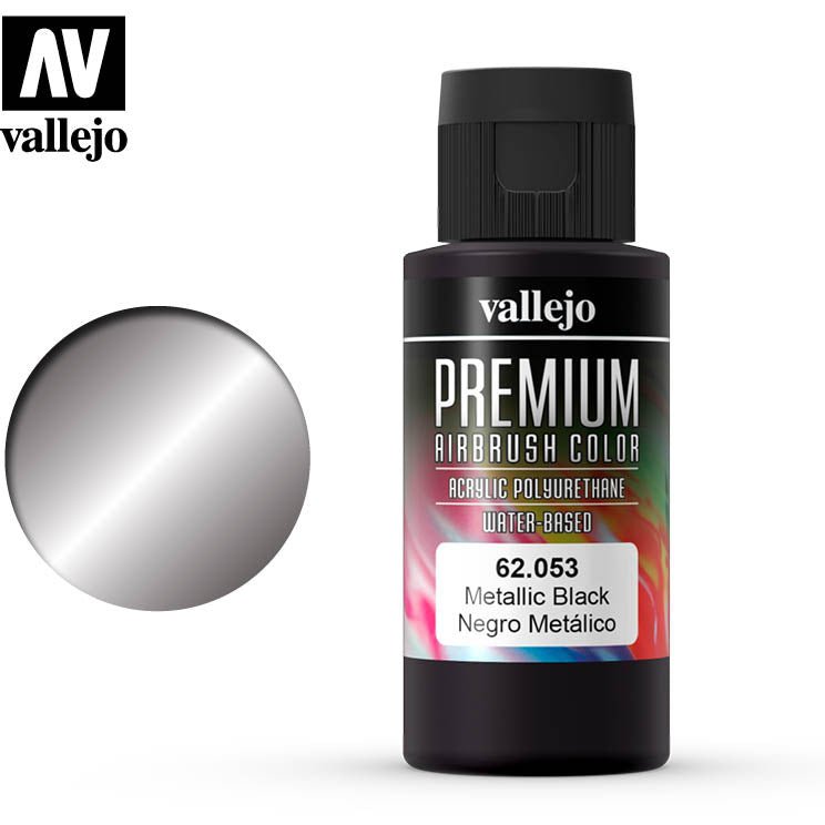 Premium Airbrush Color Vallejo Metallic Black 62053 - Vallejo - ModelCars.com