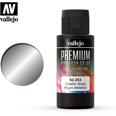 Premium Airbrush Color Vallejo Metallic Black 62053 - Vallejo - ModelCars.com