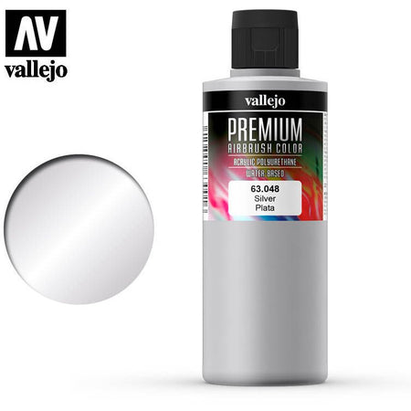 Premium Airbrush Color Vallejo Silver 63048 - Vallejo - ModelCars.com