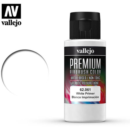 Premium Airbrush Color Vallejo White Primer 62061 - Vallejo - ModelCars.com