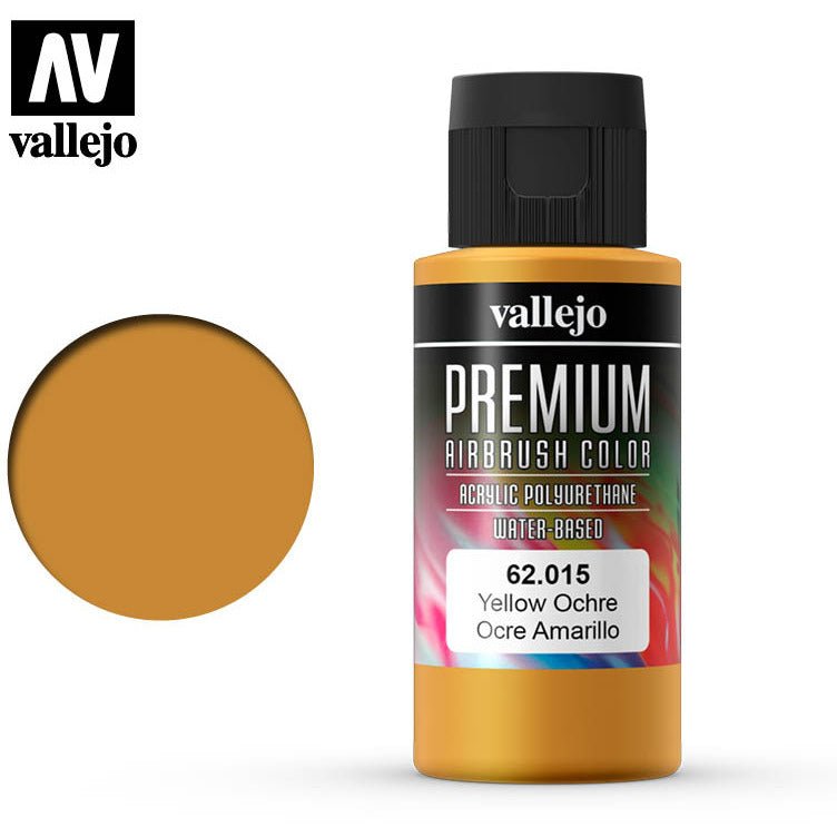 Premium Airbrush Color Vallejo Yellow Ochre 62015 - Vallejo - ModelCars.com