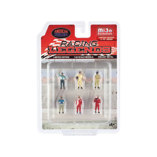 "Racing Legends" 6 piece Diecast Set (6 Driver Figures) Limited Edition to 4800 pieces Worldwide 1/64 Scale Models by American Diorama-American Diorama-ModelCars.com