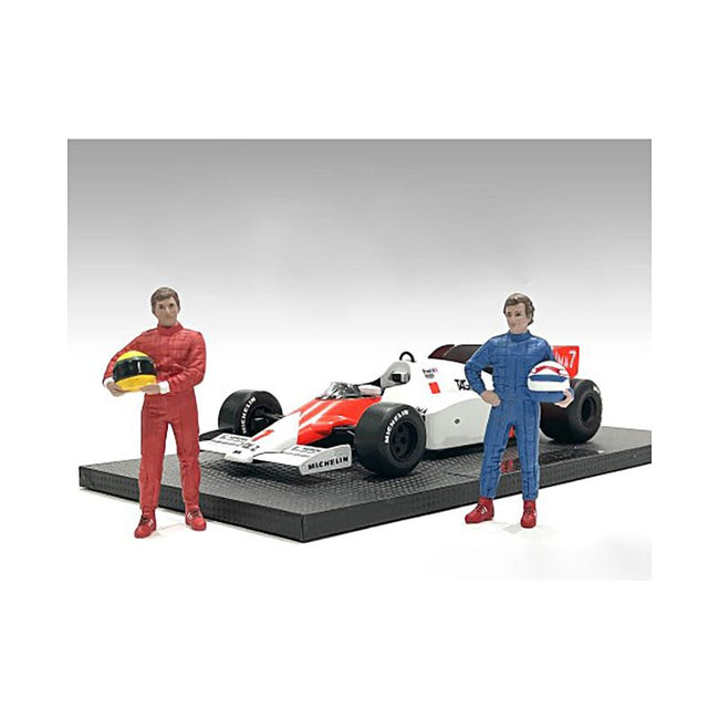 "Racing Legends" 80's Set of 2 Diecast Figures for 1/43 Scale Models by American Diorama-American Diorama-ModelCars.com
