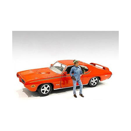 Retro Female Mechanic IV Figurine for 1/18 Scale Models by American Diorama-American Diorama-ModelCars.com