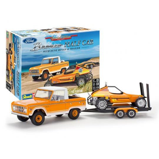 Revell Ford Bronco Half Cab with Dune Buggy & Trailer 1/25 Scale Model Kit - Revell - ModelCars.com