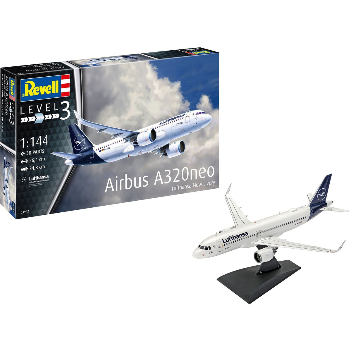 Revell of Germany 1/144 Airbus A320 Neo Lufthansa "New Livery"-Revell-ModelCars.com