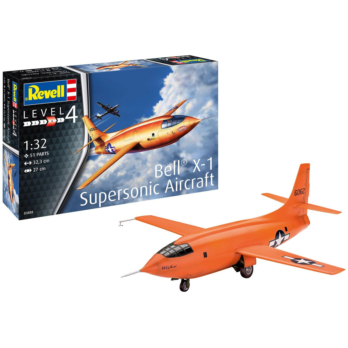 Revell of Germany 1/32 Bell X-1 (1rst Supersonic)-Revell-ModelCars.com