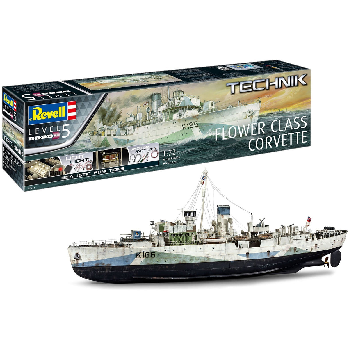 Revell of Germany 1/72 Flower Class Corvette - Technik-Revell-ModelCars.com