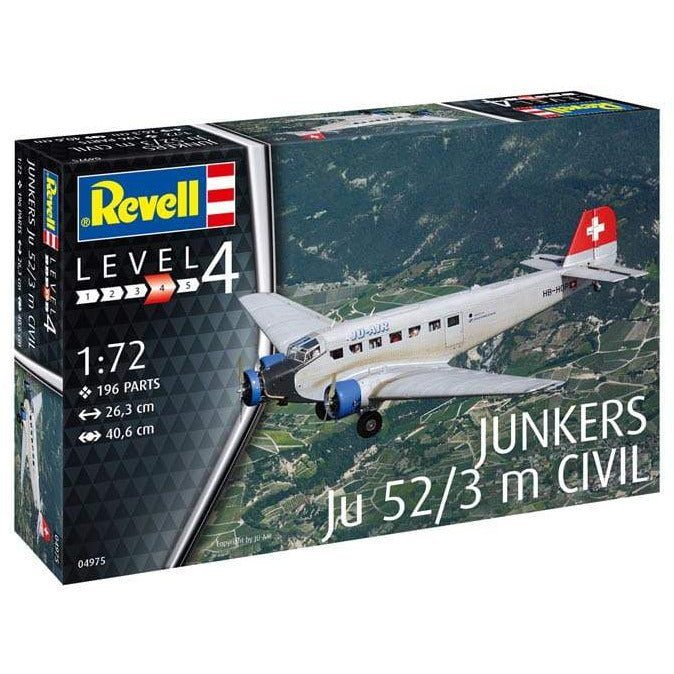 Revell of Germany 1/72 Scale Junkers Ju 52/3 m Civil-Revell-ModelCars.com