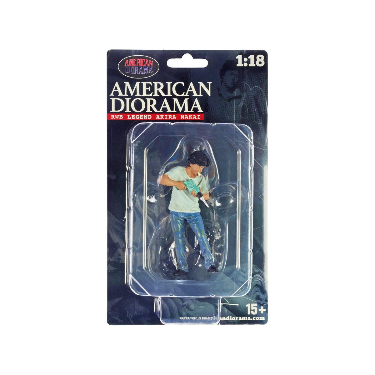 "RWB Legend Akira Nakai" Nakai-San Figure 3 for 1/18 Scale Models by American Diorama-American Diorama-ModelCars.com