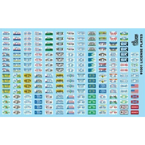 Gofer Racing 1/24-1/25 License Plate Decals