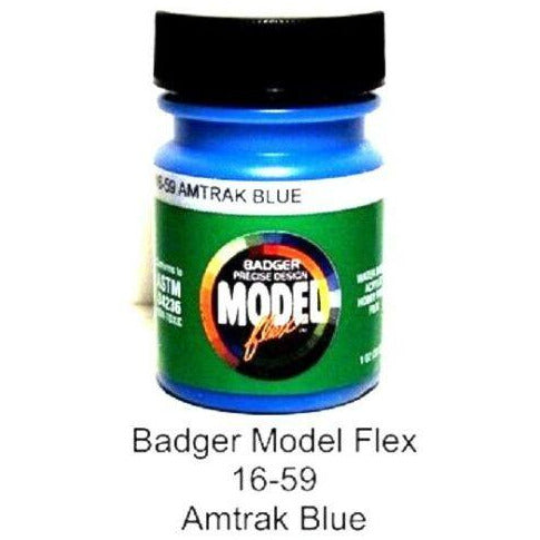 Badger Model Flex 16-59 Amtrak Blue 1 Oz Acrylic Paint Bottle