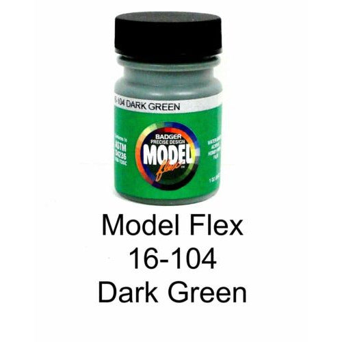 Badger Model Flex 16-104 Dark Green 1 Oz Acrylic Paint Bottle