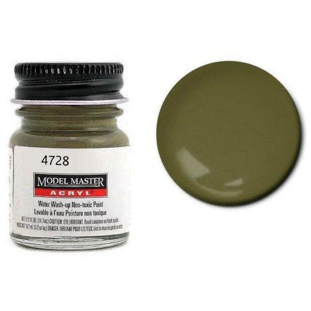 Testors Acrylic Paint Olive Drab - Flat