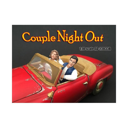 Seated Couple Release II Set of 2 Figurines for 1/18 Scale Models by American Diorama-American Diorama-ModelCars.com