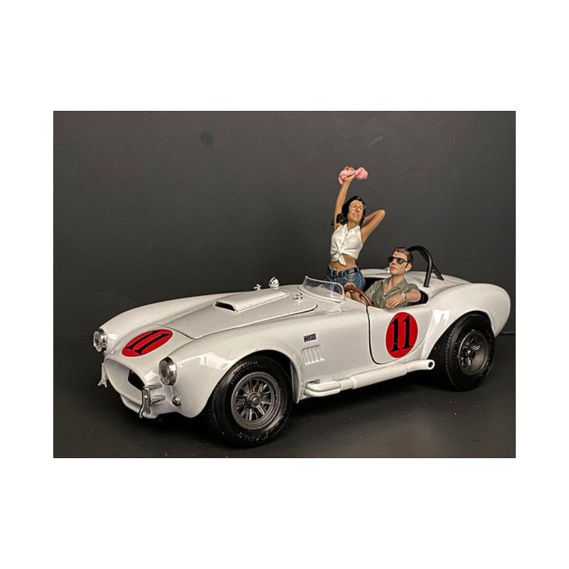 Seated Couple Release IV 2 piece Figurine Set for 1/24 Scale Models by American Diorama-American Diorama-ModelCars.com